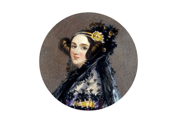 Circular image of Ada Lovelace.