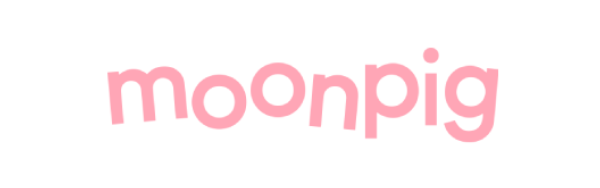 Moonpig logo on a white background