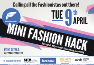 A flyer for a Mini Fashion Hack.