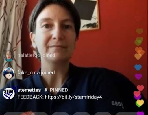 Anne Pacros on a Stemettes IG Live.