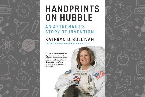 Book cover of Handprints On Hubble by Kathryn D. Sullivan.