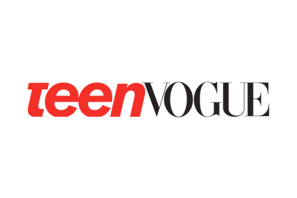 Teen Vogue logo on a white background