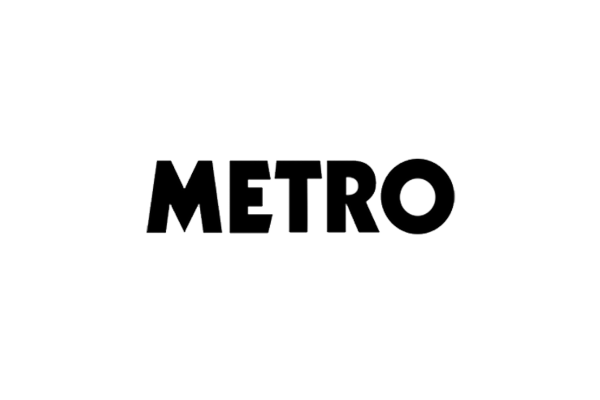 Metro logo on a white background