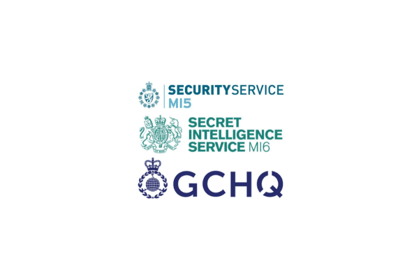 MI5, MI6 & GCHQ logo on a white background