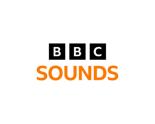 BBC Sounds logo on a white background