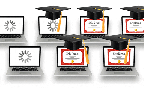 Top Tips To Find Jobs In Lockdown - online graduation gif | Stemettes Ziine