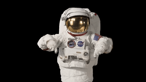 5 Space Industry Jobs - astronaut down gif | Stemettes Zine