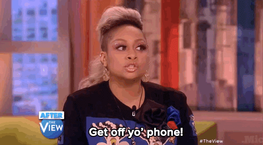 get off your phone gif | Stemettes Zine
