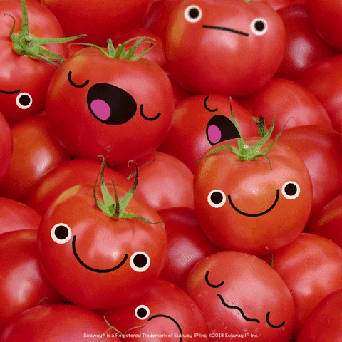 happy tomatoes gif | Stemettes Zine