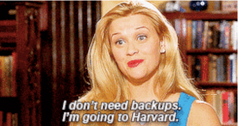I don't need backups, I'm going to Harvard gif | Stemettes Zine