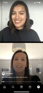 Akamai Takeover IG Live Screenshot - Julia and Alex | Stemettes Zine