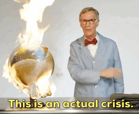 Bill Nye The Science Guy "this is an actual crisis" gif | Stemettes Zine